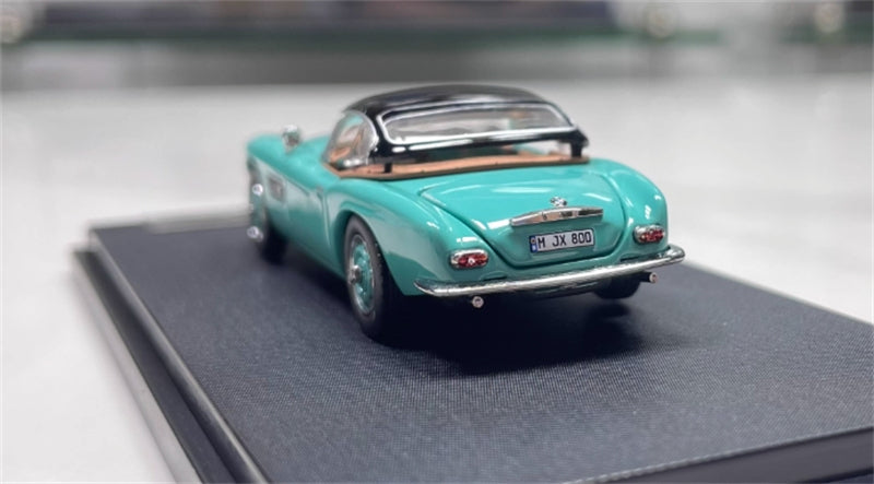 GFCC BMW 507 Roadster Retro Car 1957 Light Green Convertible hardtop 1:64 car Pre-built Model view6