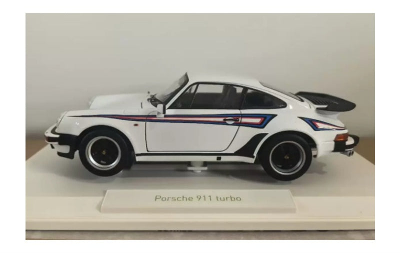 1:18 Porsche 911 Turbo 3.3  White w/ stripe NOREV  DIECAST Model