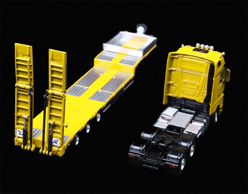 1:64 Mercedes-Benz Actros Yellow TIMEMICRO x PERKA DIECAST Trailer & Tractor Model