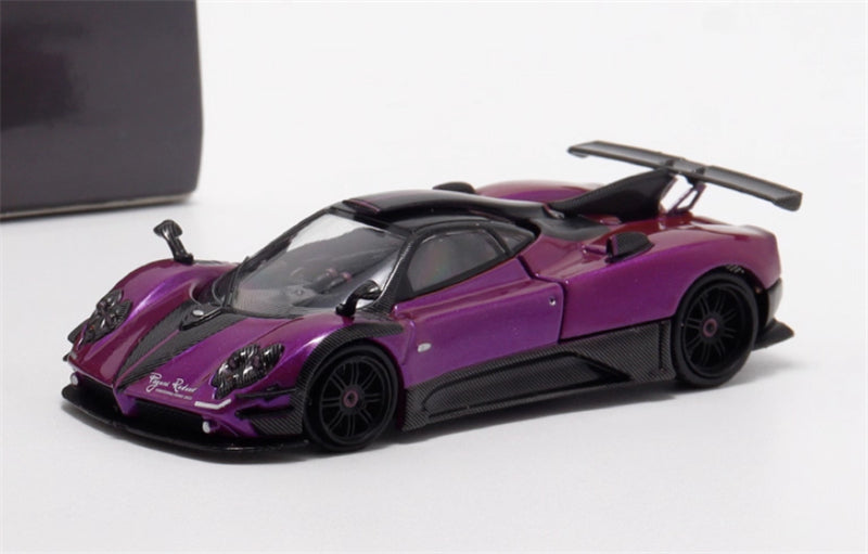 HKM Premium Pagani Zongta 760 hardtop Purple Limited Edition 999PCS ONLY 1:64 Car Pre-built Model view4