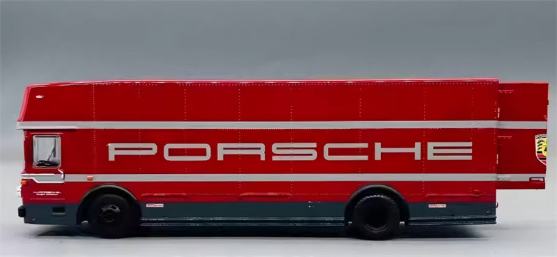Schuco Mercedes Benz O317 Race Car Transporter Porsche MOTORSPORT Red 1968 1:64 Truck Pre-built ModelSchuco Mercedes Benz O317 Race Car Transporter Porsche MOTORSPORT Red 1968 1:64 Truck Pre-built Model