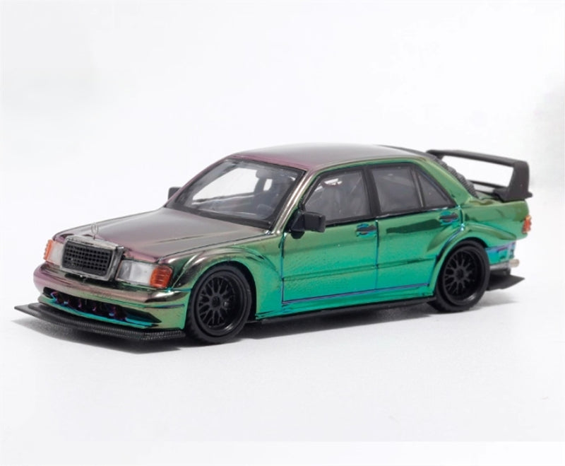 1:64 Mercedes Benz 190E W201 EVO Electroplating Chrome DCM DIECAST Limited Edition 499pcs ONLY Model