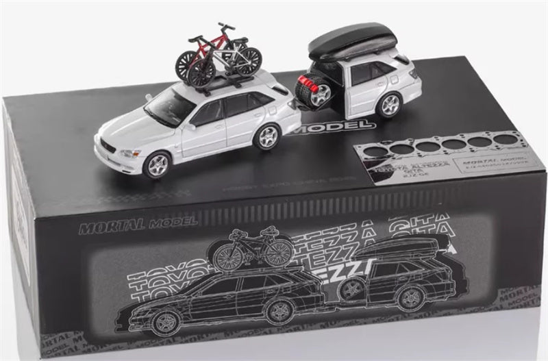 Mortal TOYOTA ALTEZZA GITA IS200 Exhibition HEC Limited White - Set Limited Edition 1:64 Car Pre-built Model view8