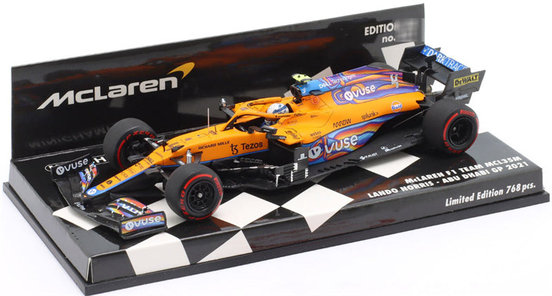MINICHAMPS MCLAREN MCL35M ABU DHABI GP 2021 LTD 768PCS 1:43 Car Model view4