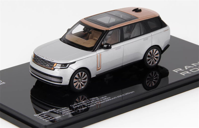 1:43 Land Rover Range Rover Honor Genesis 2022 Silver - Gold Top  LCD MODELS Extended Edition DIECAST Car Model
