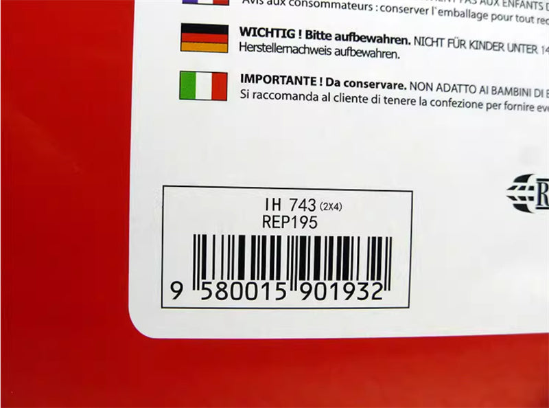 REPLICAGRI CASE IH International 743 2x4 Agricultural Tractor Red 1:32 Truck Pre-built Model
