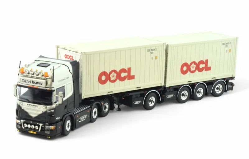 1:50 SCANIA OOCL 4 serie Topline 6x2 met 2x 20ft Michel Kramer TEKNO   DIECAST Model