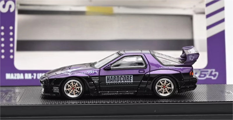 INNO64 Mazda RX7 (FC3S) PANDEM ROCKET BUNNY Purple 1:64 car Pre-built Model view2