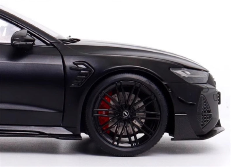 KengFai 2021 Audi RS7 C8 Sportback Semi-matte Black ABT 1:18 Car Pre-built Model