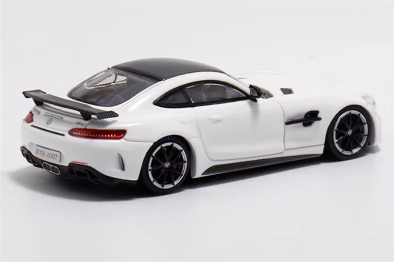 MJ Model 2017 Mercedes AMG GTR C190 First Generation Supercar Snow Mountain White Limited Edition 1000PCS Only 1:64 Car Pre-built Airliner Model Display view5