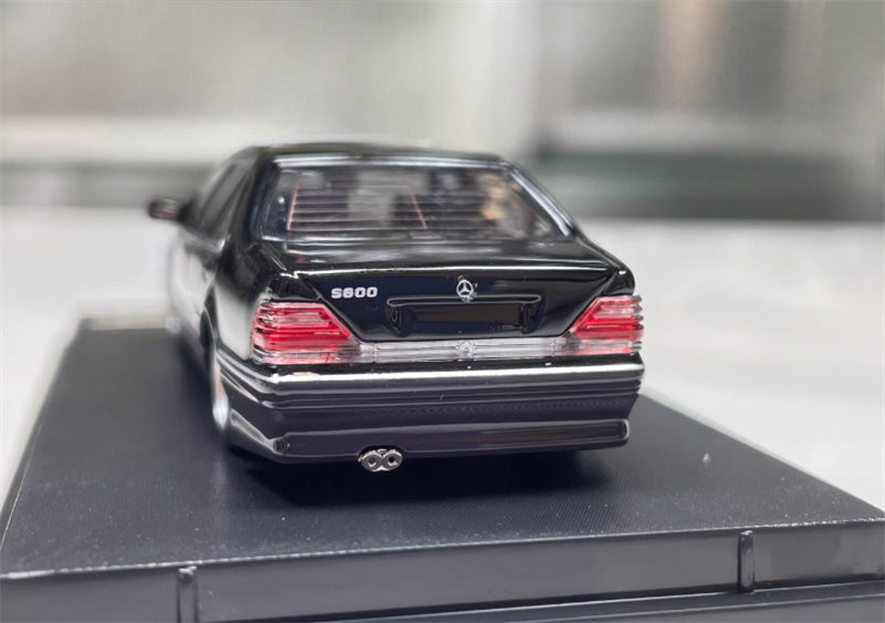 SW Mercedes Benz S600 W140 Black (Grey Skirt Edge) Limited Edition 499PCS ONLY 1:64 car Pre-built Model view4