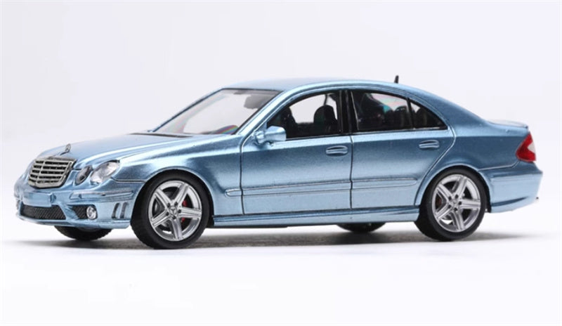 KING MODEL Classic Four-Eyed Mercedes-Benz E63 AMG W211 ice blue Limited Edition 599PCS ONLY 1:64 Car Pre-built Model view1