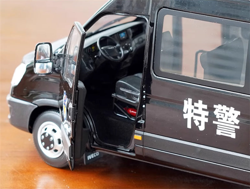 NAVECO Iveco Oushengte police car black 1:24 Car Pre-built Model view11