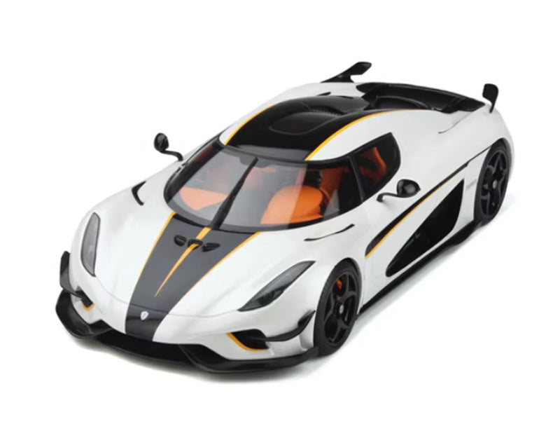 1:18 Koenigsegg Regera 2018 White Orange  GT SPIRIT Limited Edition No tail version Resin Car Model