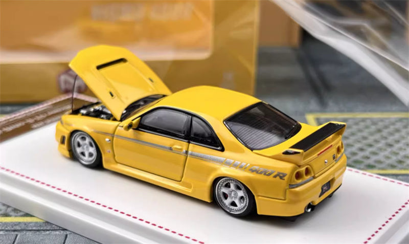Focal Horizon Nissan Skyline GT-R R33 Nismo 400R Yellow Limited Edition 999PCS ONLY 1:64 Car Pre-built Model view3