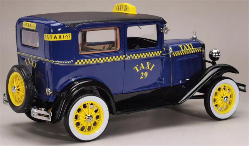Sun Star 1931 Ford A Tudor TAXI dark blue 1:18 Car Pre-built Model view2