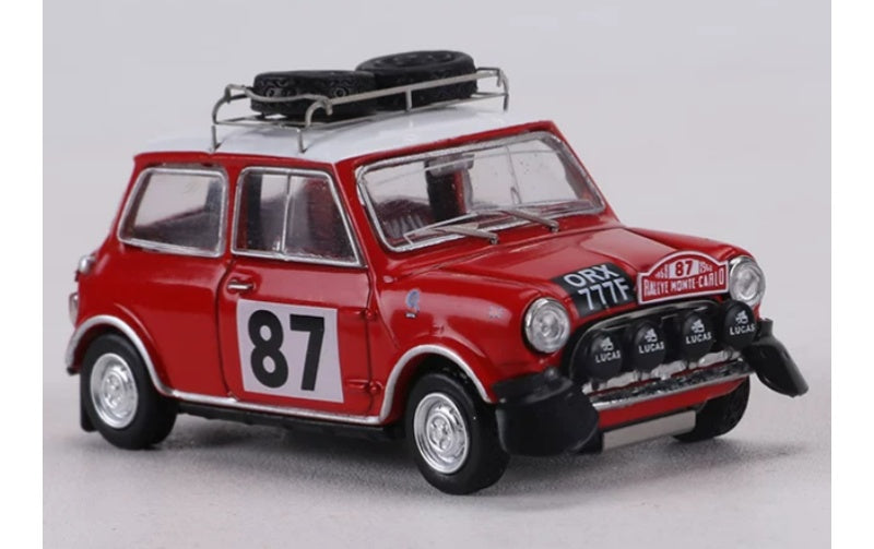 1:64 Mini Cooper S RALLYE MONTE-CARLO 1968 Red GCD #87 RHD DIECAST Model