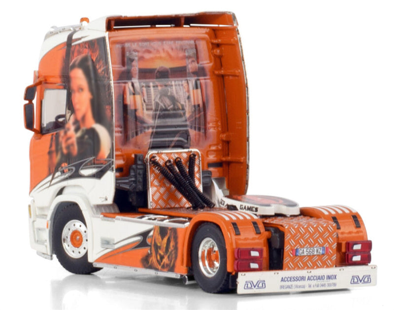 WSI SCANIA R HIGHLINE CR20H 4X2 Transport T.M.G 1:50 Truck Pre-built Model