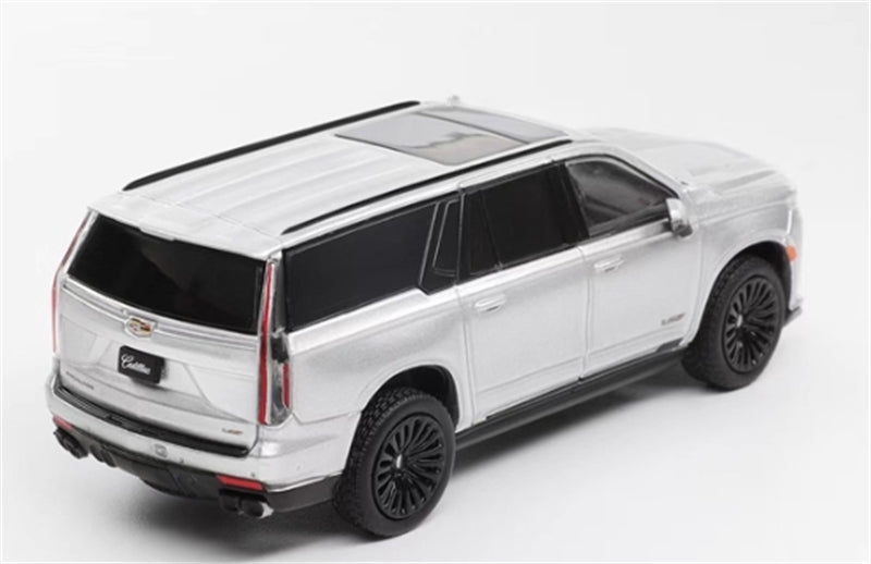 Shadow pro Cadillac Escalade ESV 2023 SUV Silver 1:64 car Pre-built Model view2