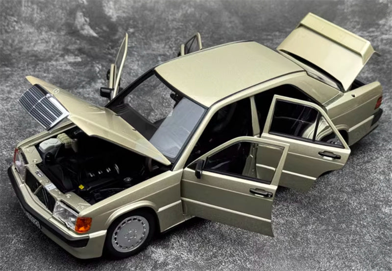 NOREV Mercedes Benz 190E 2.3-16 1984 Tail version Smoke Silver Metallic 1:18 Car Pre-built Model view8