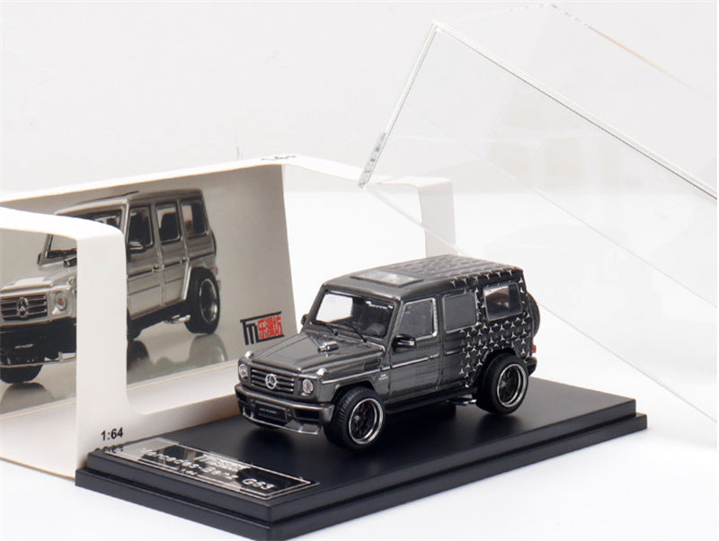 LeManFang Mercedes Benz G63 spare tire modification Starry Grey 1:64 Truck Pre-built Model view6