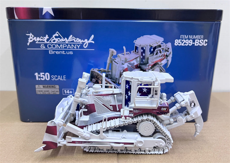 CATERPILLAR D8T Dozer with Special Patriotic Decoration Brent version Limited Collector's Edition 1:50 Truck Pre-built Model