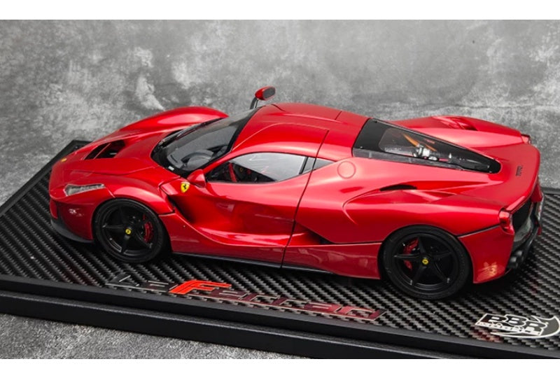 1:18 Ferrari LaFerrari  Metal Red - Black Wheel - Carbon Fiber Base BBR MODELS Limited Edition DIECAST Model