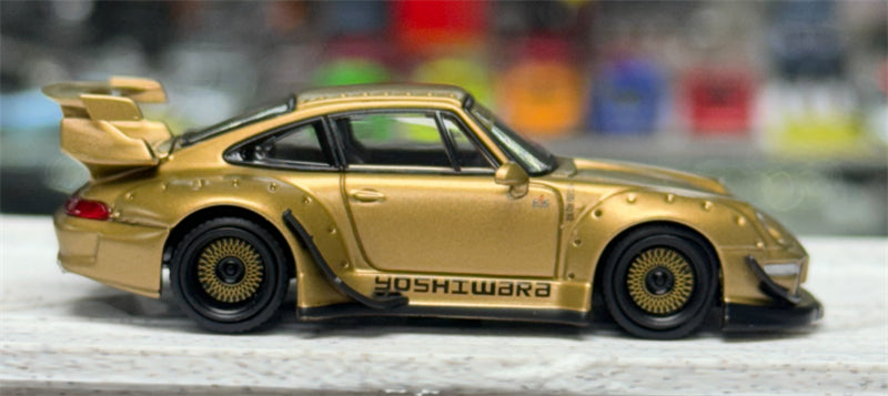 1:64 Porsche RWB 993 GOLD Model model DIECAST Civil Car Model