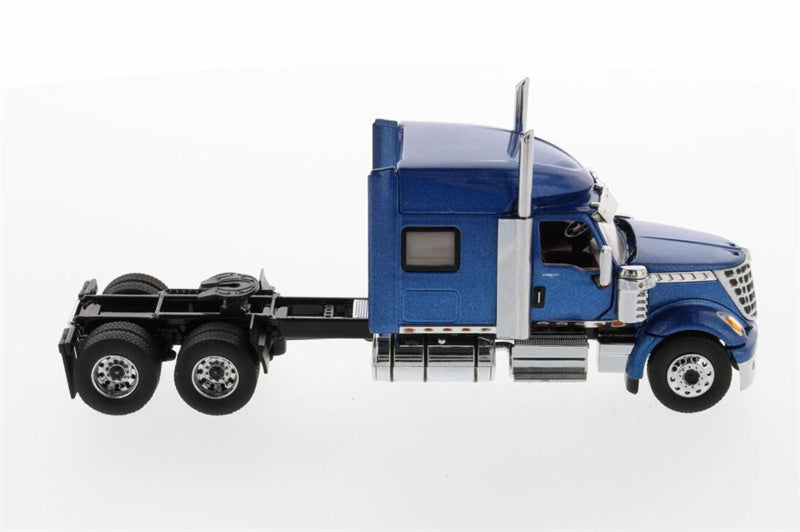 CATERPILLAR  International LoneStar Sleeper American version Metallic Blue Tandem Prime Mover Tractor Truck  1:50 Truck Pre-built Model