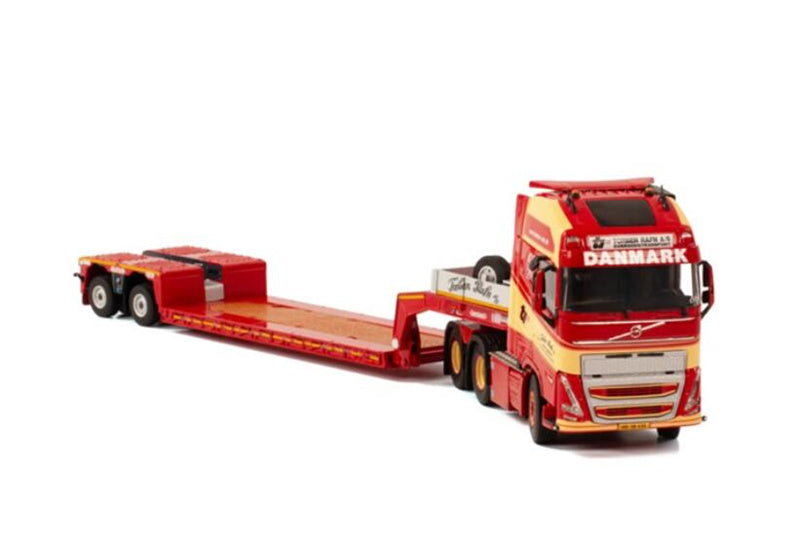 WSI VOLVO FH5 GLOBETROTTER XL 6X2 LOW LOWLOADER - 2 AXLE TORBEN RAFN 1:50 Truck Pre-built Model