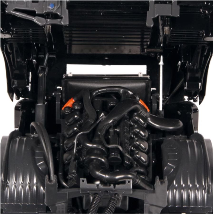 NZG SCANIA 730S Black V8 transport vehicle + double-layer trailer KIT 1:18 DIECAST Truck Lorry