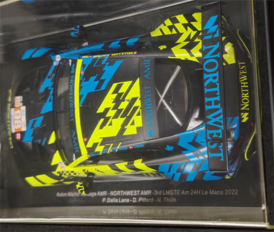 spark ASTON MARTIN - VANTAGE AMR NORTHWEST AMR - 3rd LMGTE AM 24H LE MANS 2022 #98 P.DALLA LANA - D.PITTARD - N.THIIM Michelin 1:18 Car Pre-built Model view4