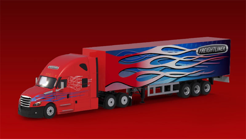 TIMEMICRO x PERKA FREIGHTLINER container transport vehicle Flame coating Limited Edition 999PCS ONLY 1:64 Truck Pre-built Model view1