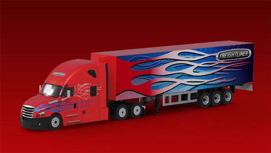 TIMEMICRO x PERKA FREIGHTLINER container transport vehicle Flame coating Limited Edition 999PCS ONLY 1:64 Truck Pre-built Model view1