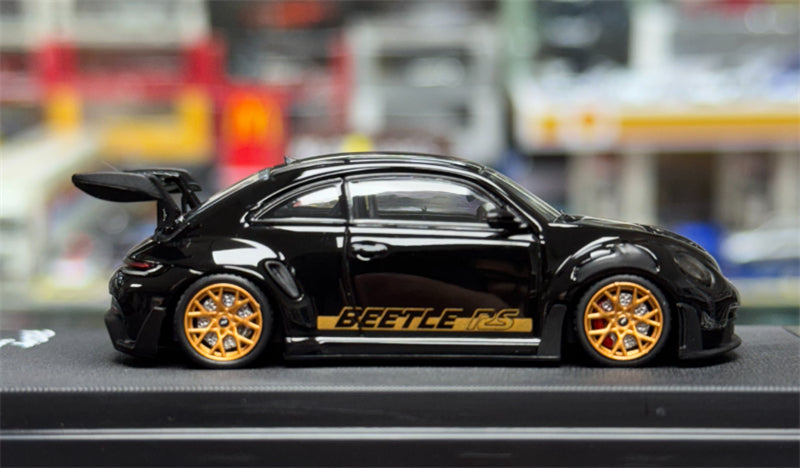 1:64 Porsche 911 992 GT3 Black Gold Wheel Beetle RS TimeMicro x PSC DESIGN Limited Edition DIECAST Civil Car Model
