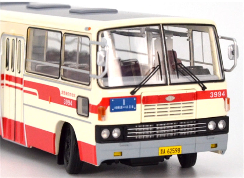 Beijing Public Transport Jinghua BK6170 #1 Blue Road Sign Articulated Bus 1:64 Bus Pre-built Model view10