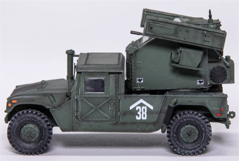 T-MODLE US Hummer Avenger Air Defense System Frontline Area Air Defense Green coating 1:72 Tank Pre-built Model