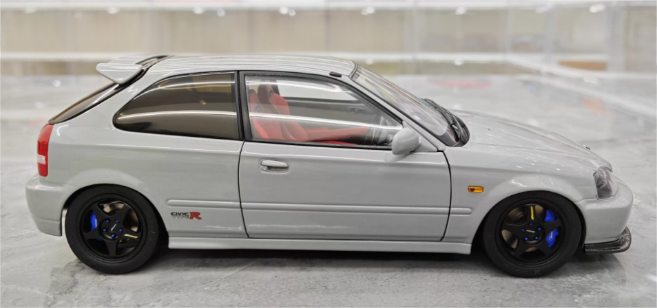 Motorhelix Honda Civic Type R EK9 Grey Global Limited Edition 499PCS ONLY 1:18 Car Pre-built Model view4