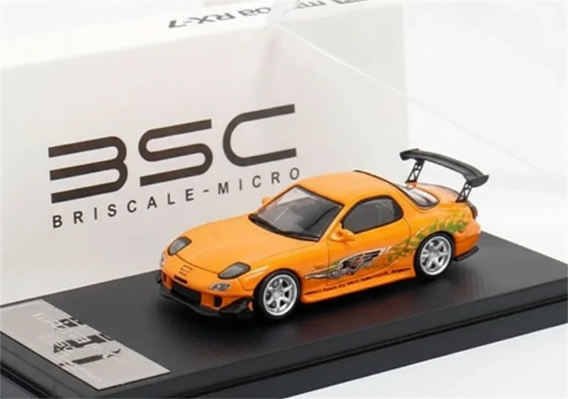 1:64 Mazda RX-7 RE Amemiya‌ Orange with Graphics BSC DIECAST Limited Edition 499pcs ONLY Model