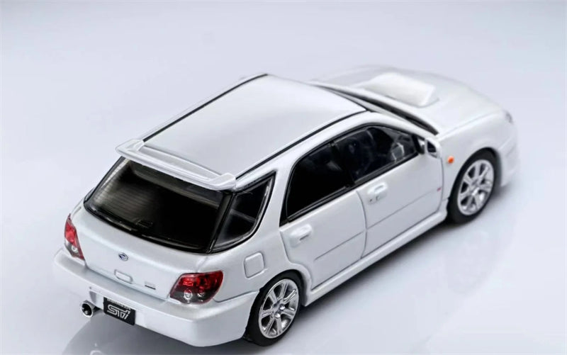 1:64 Subaru Impreza WRX STI 9th Generation Wagon  White w/ Silver Wheels Furuya DIECAST Model