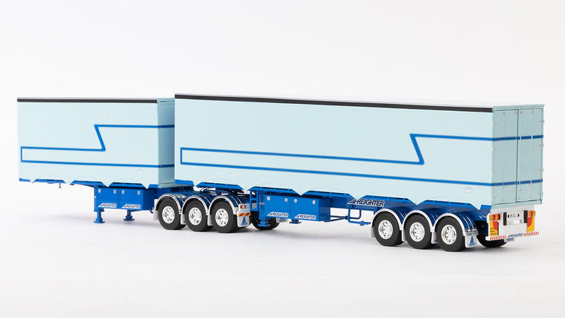 Drake EziLiner B Australian DOUBLE SET Light Blue 1:50 Truck Pre-built Model