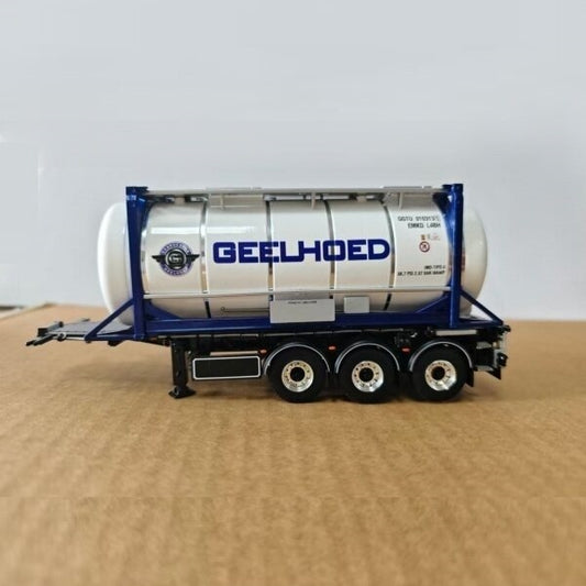 1:50 GEELHOED 30FT Container Trailer + 20FT Transfer Tank WSI DIECAST Model