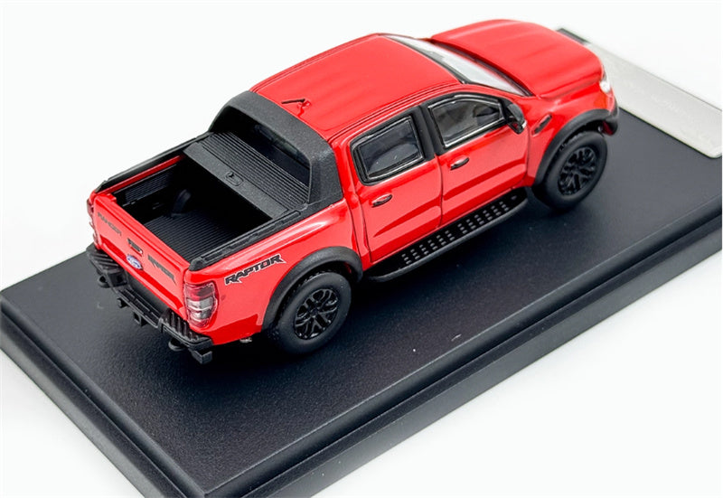 MK Miniatures Ford Ranger Raptor Pickup Red 1:64 Truck Pre-built Model view4