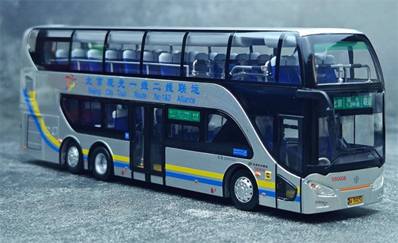 Beijing Public Transport Yaxing Double Layer Beijing City Tour Route No.1&2 Alliance 1:64 Bus Pre-built Model view7