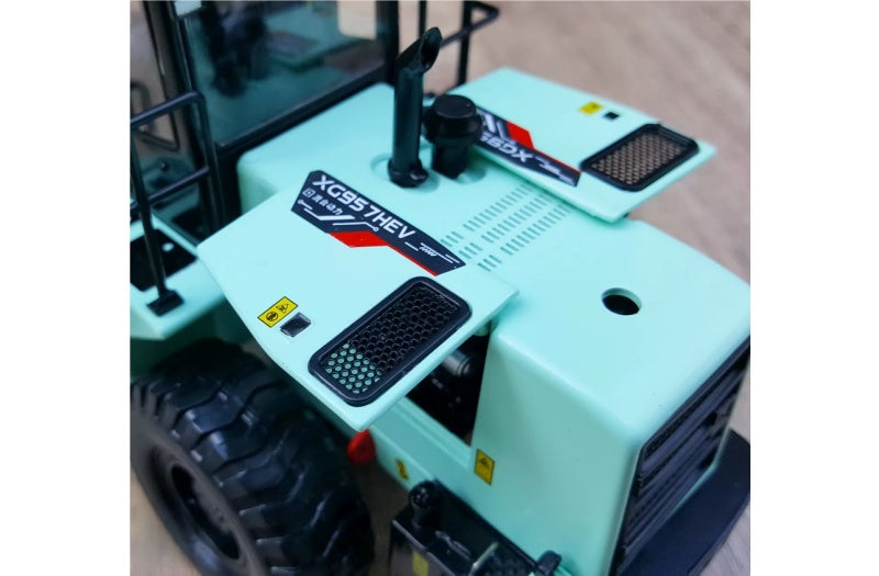 XGMA XG957HEV Hybrid new energy loader light blue 1:35 Truck Pre-built Airliner Model Display view8