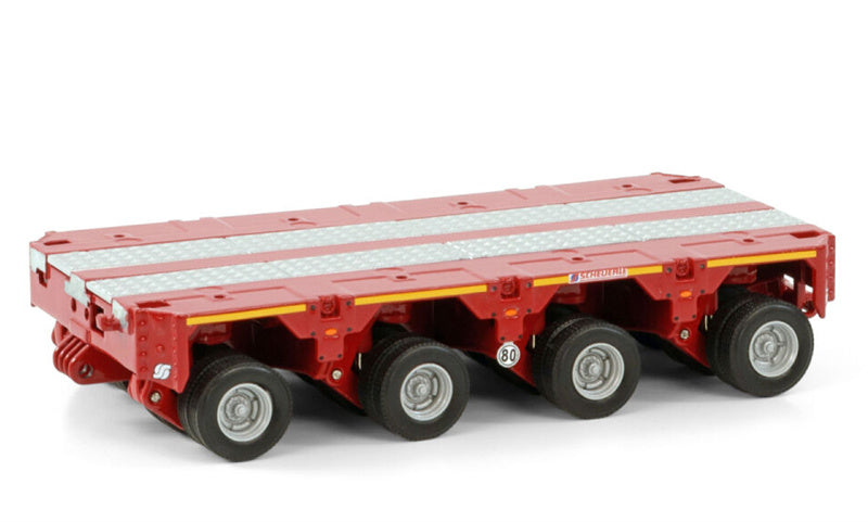 WSI SCHEUERLE INTER COMBI SET 4 AXLE RED Premium Line 1:50 Truck Pre-built Model