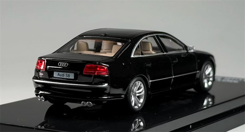 1:64 Audi S8 (D3) 2008 black MOTORHELIX GruppeM Racing DIECAST Civil Car Model