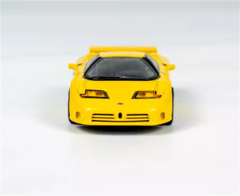 MINIGT Bugatti EB110 Super Sport Yellow color box packaging 1:64 Car Pre-built Model view7