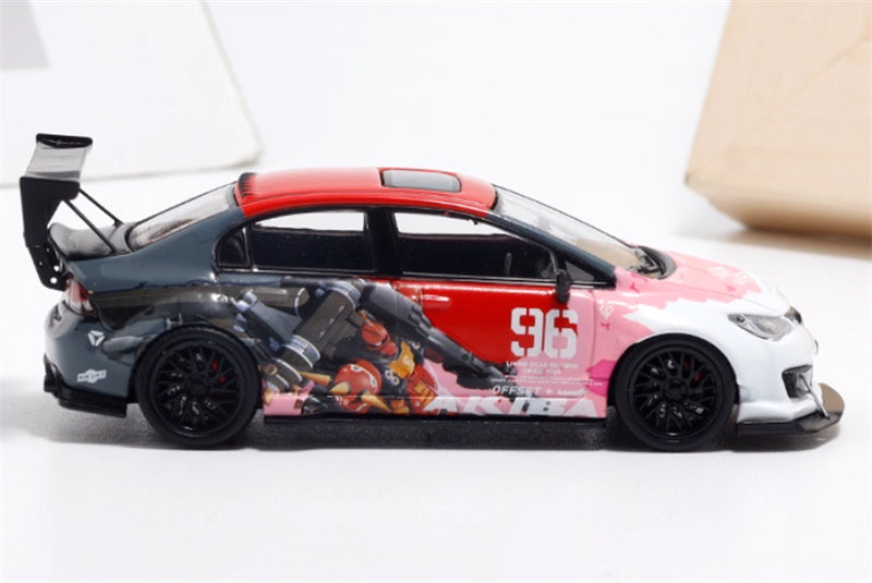 COOL.CAR Honda Civic FD2 explosive redesign mecha livery Red regular version Limited Edition 500PCS ONLY 1:64 Car Pre-built Model view3