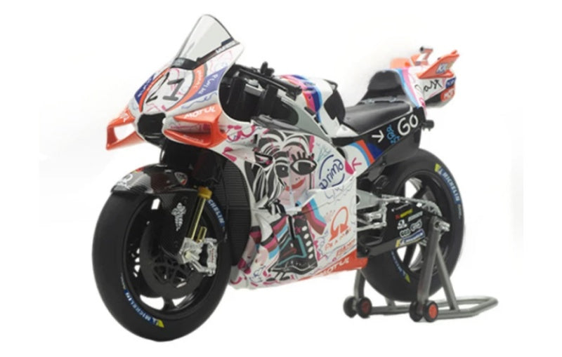 1:12 Ducati Pramac MOTO GP24 Catalonia Grand Prix 21# KiloWorks Diecast Model view1